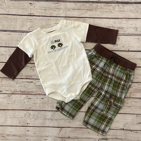 Gymboree Other - Boys Gymboree Milk Truck set (onsie and pants)